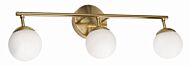 Pearl LED Vanity in Satin Brass