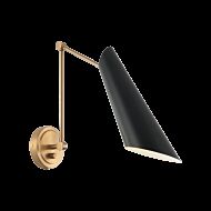 Matteo Butera 1 Light Wall Sconce In Aged Gold Brass With Black