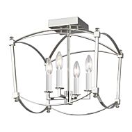 Thayer 4 Light Ceiling Light in Polished Nickel by Sean Lavin