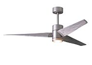 Super Janet 1-Light 60" Ceiling Fan in Brushed Nickel