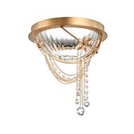 Revere 1-Light LED Flush Mount Ceiling Light in Heirloom Gold