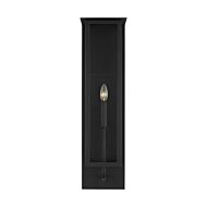 Dresden 1-Light Outdoor Wall Sconce in Textured Black