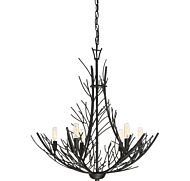 Quoizel Thornhill 6 Light 27 Inch Transitional Chandelier in Marcado Black