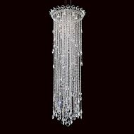 Schonbek Trilliane Strands 6 Light Pendant in Stainless Steel with Clear Heritage Crystals