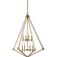 Quoizel Viewpoint 8 Light 38 Inch Transitional Chandelier in Weathered Brass