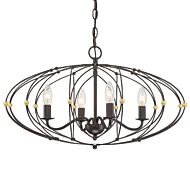 Crystorama Zucca 4 Light Chandelier in English Bronze And Antique Gold