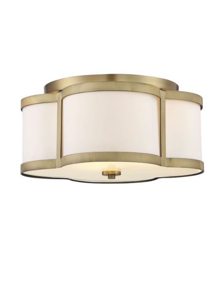  Lacey Quatrefoil Ceiling Light in Warm Brass