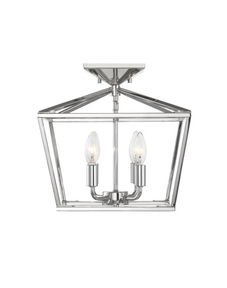  Townsend Semi-Flush Ceiling Light in Polished Nickel