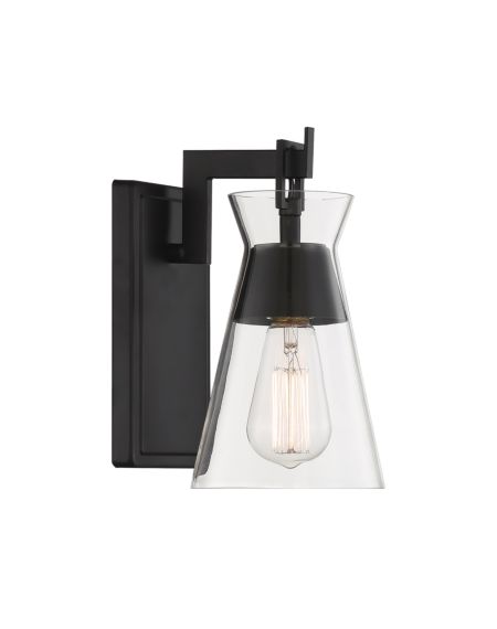 Savoy House Lakewood 1 Light Wall Sconce in Matte Black