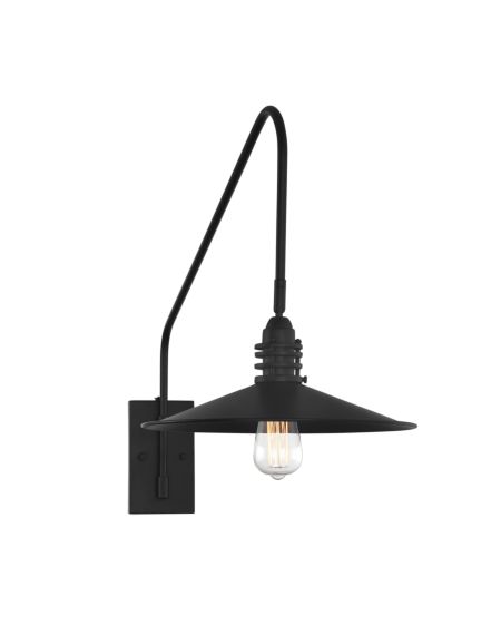 Wheaton 1-Light Adjustable Wall Sconce in Matte Black