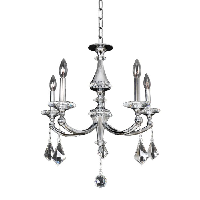 Allegri Floridia 5 Light Modern Chandelier in Chrome