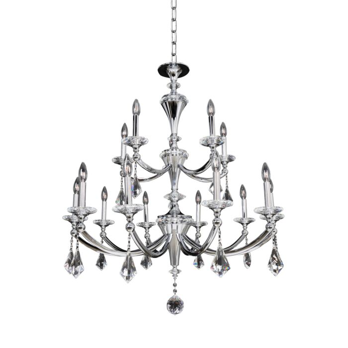 Allegri Floridia 15 Light Modern Chandelier in Chrome