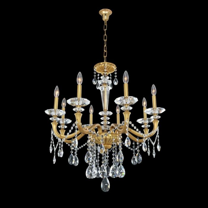 Allegri Jolivet 8 Light Traditional Chandelier in Historic Brass