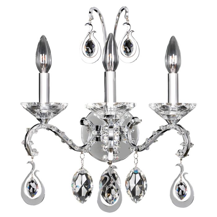 Allegri Torreli 3 Light 16 Inch Wall Sconce in Chrome