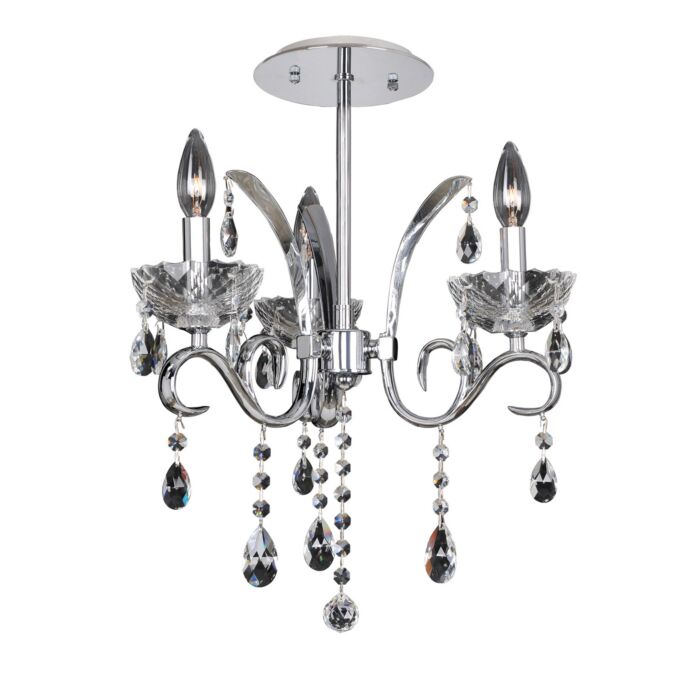 Allegri Catalani 3 Light Ceiling Light in Chrome