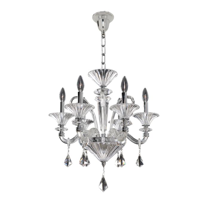 Allegri Chauvet 6 Light Transitional Chandelier in Chrome