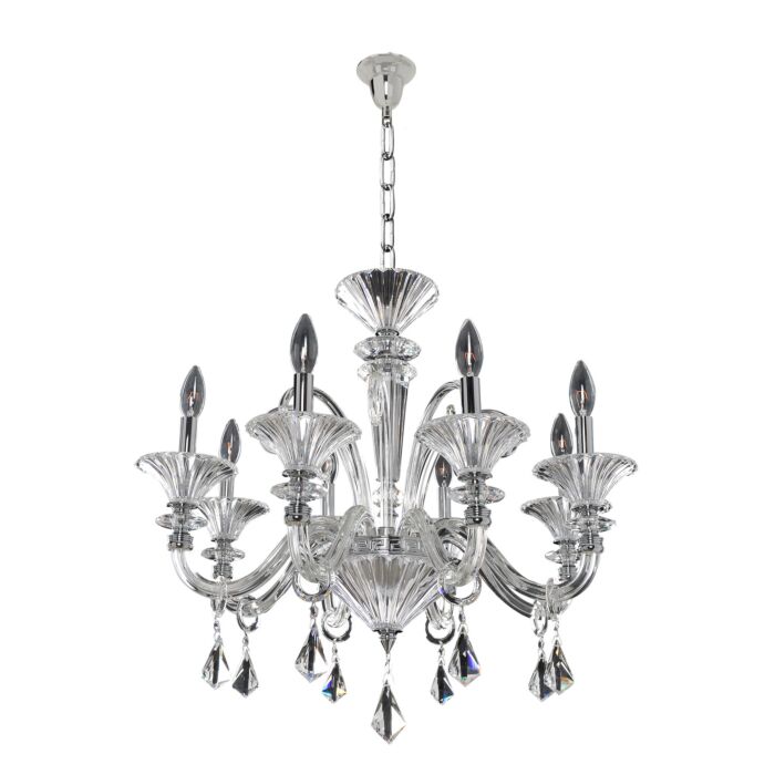 Allegri Chauvet 8 Light Transitional Chandelier in Chrome