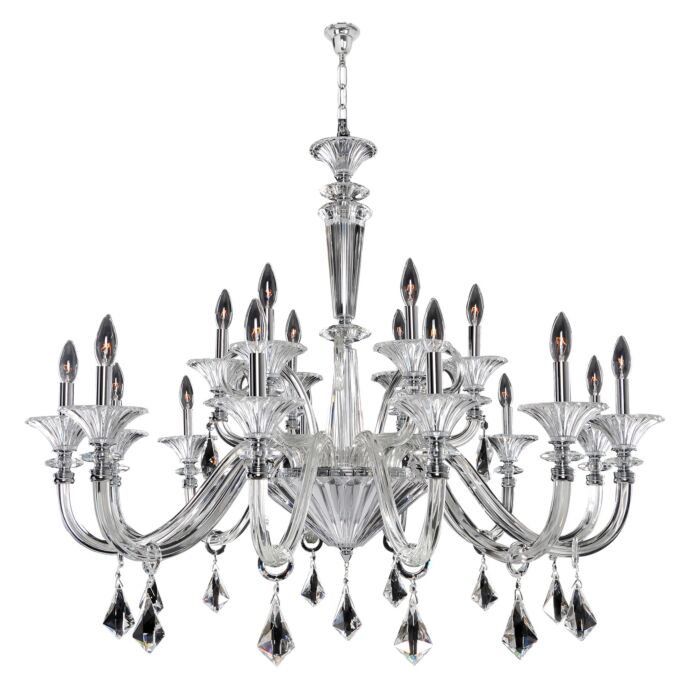 Allegri Chauvet 18 Light Transitional Chandelier in Chrome