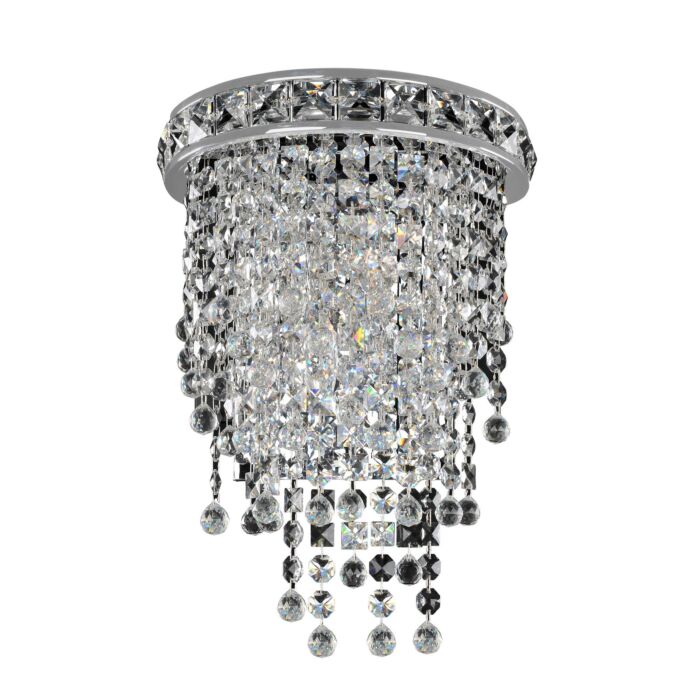 Allegri Cascata 2 Light 16 Inch Wall Sconce in Chrome