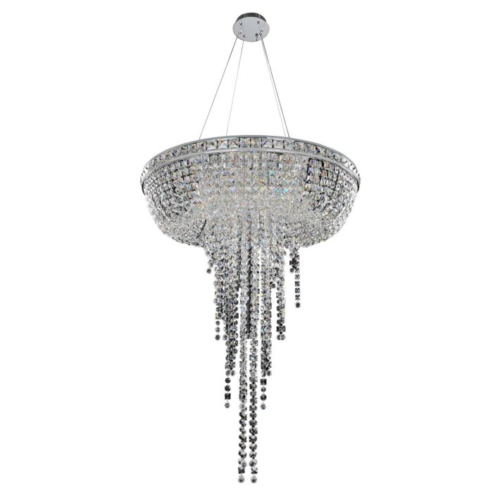 Allegri Cascata 8 Light Pendant Light in Chrome