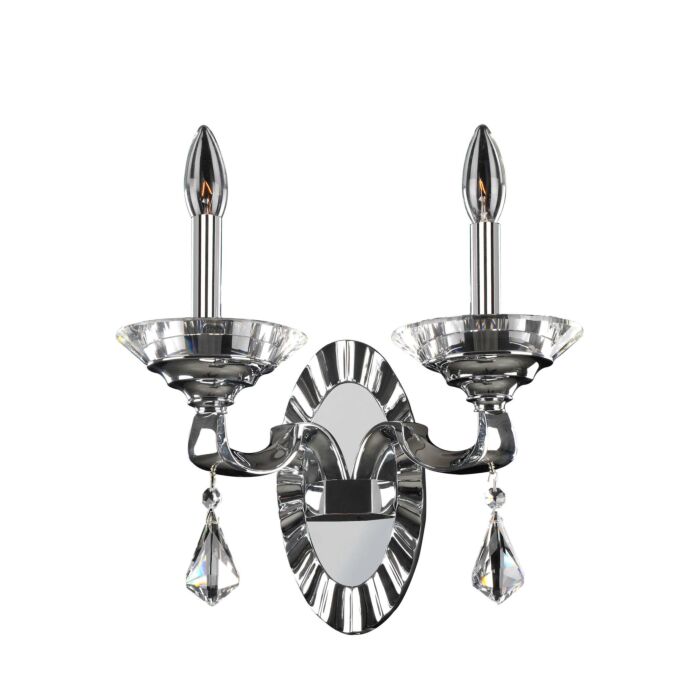 Allegri Cosimo 2 Light 14 Inch Wall Sconce in Chrome