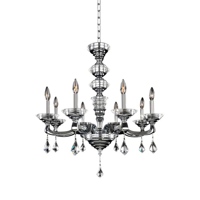 Allegri Cosimo 8 Light Modern Chandelier in Chrome