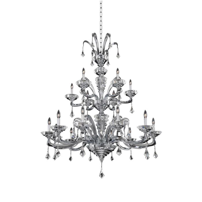 Allegri Cosimo 18 Light Modern Chandelier in Chrome