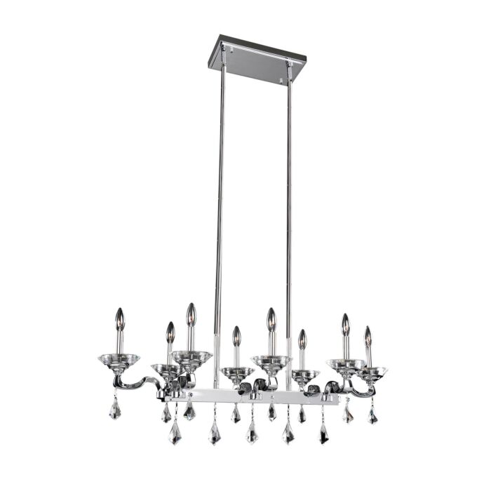 Allegri Cosimo 8 Light 40 Inch Pendant Light in Chrome