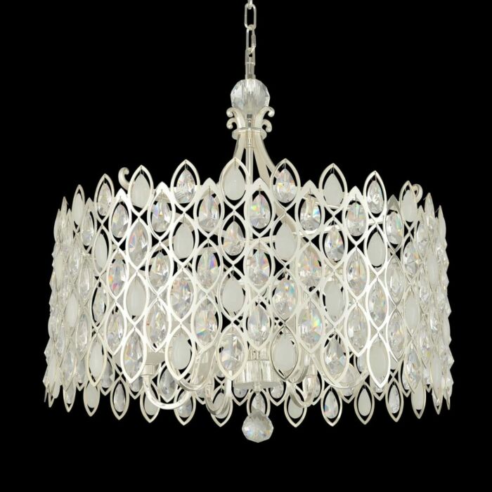 Allegri Prive 10 Light Pendant Light in Two Tone Silver