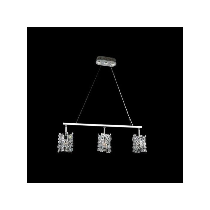 Allegri Dolo 3 Light 6 Inch Pendant Light in Chrome