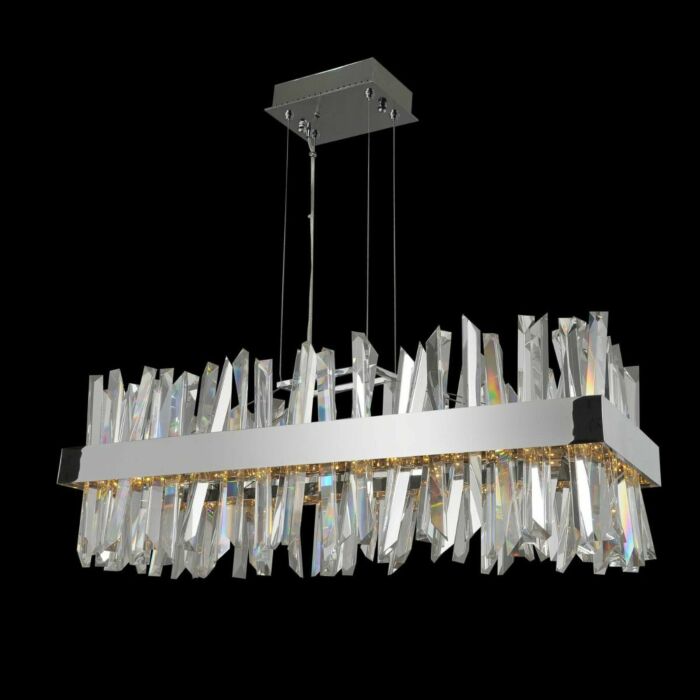 Allegri Glacier 12 Inch Pendant Light in Chrome