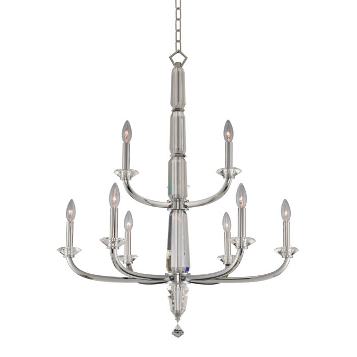 Allegri Palermo 9 Light Modern Chandelier in Chrome