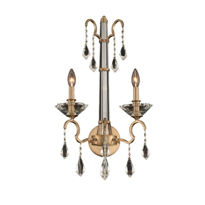 Allegri Valencia 2 Light 26 Inch Wall Sconce in Brushed Champagne Gold