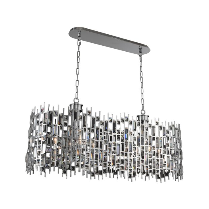 Allegri Fonseca 8 Light 13 Inch Pendant Light in Chrome
