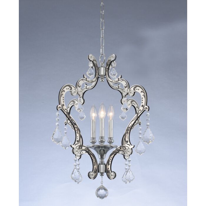 Allegri Argento 4 Light Pendant Light in Matte Black w Polished Stainless Steel