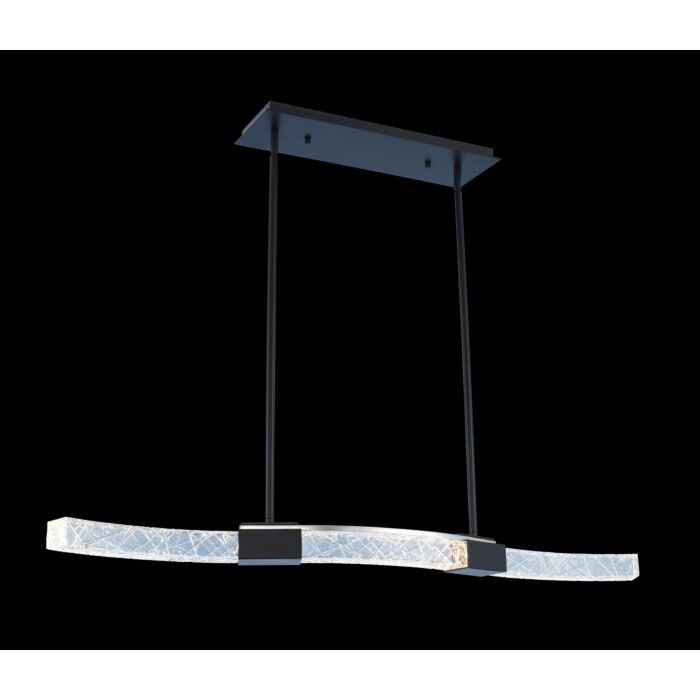 Allegri Athena 6 Inch Pendant Light in Matte Black w/ Polished Nickel