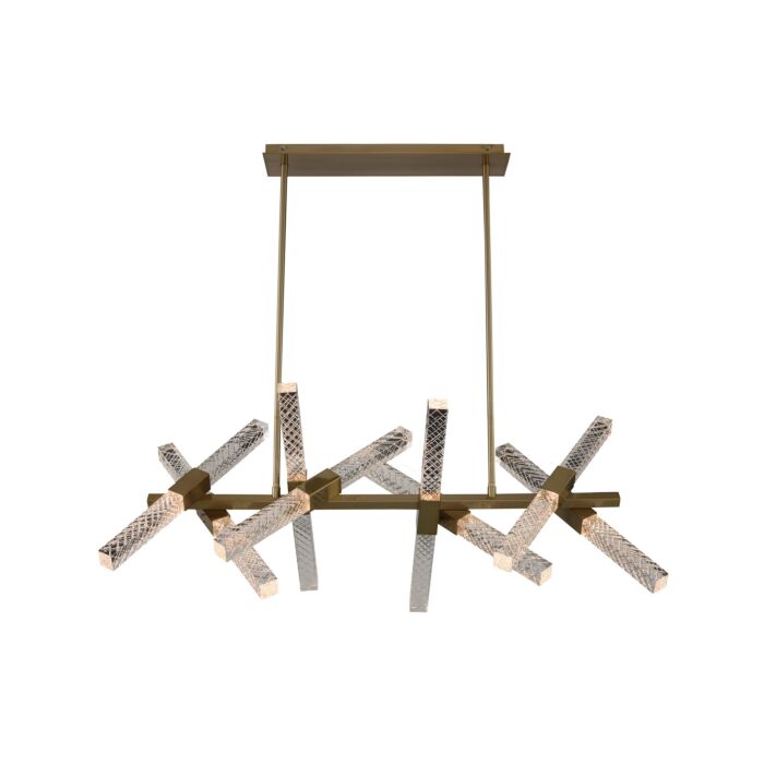 Allegri Apollo 19 Inch Pendant Light in Brushed Champagne Gold