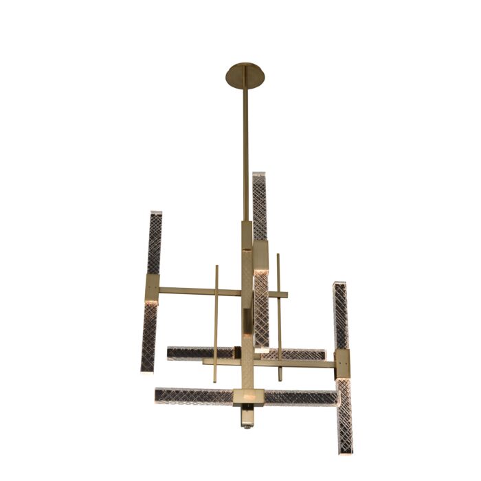 Allegri Apollo 26 Inch Contemporary Chandelier in Brushed Champagne Gold