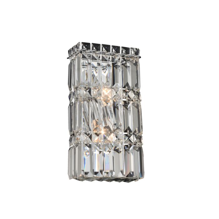 Allegri Rettangolo 2 Light 13 Inch Wall Sconce in Chrome