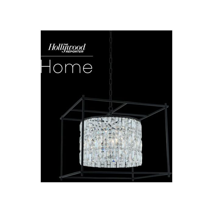 Allegri Joni 8 Light 24 Inch Pendant Light in Matte Black