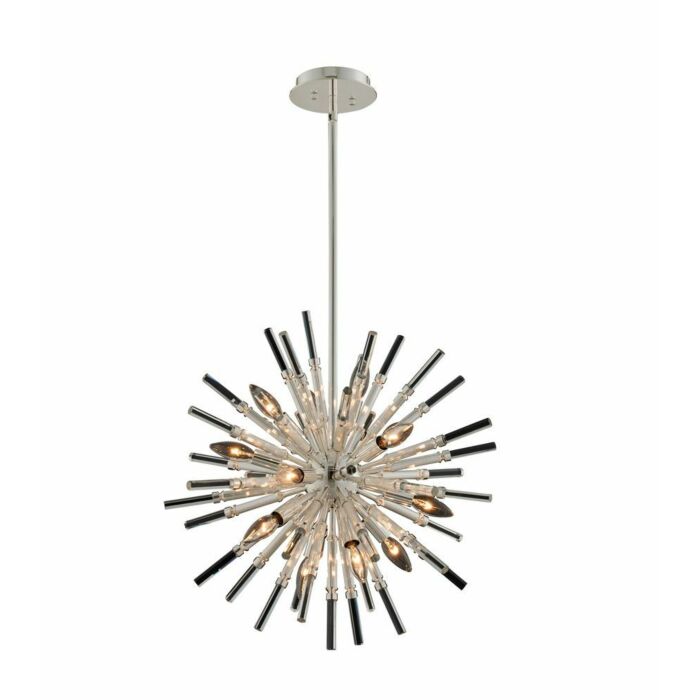 Allegri Sprazzo 14 Light Contemporary Chandelier in Polished Silver