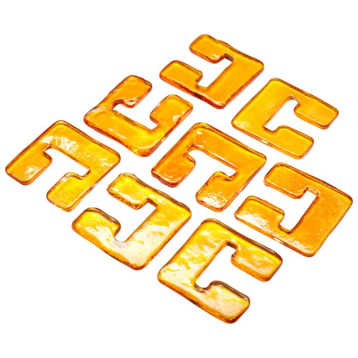 Cyan Design Glass Links 4 Inch Pendant Glass Links in Orange/Clear