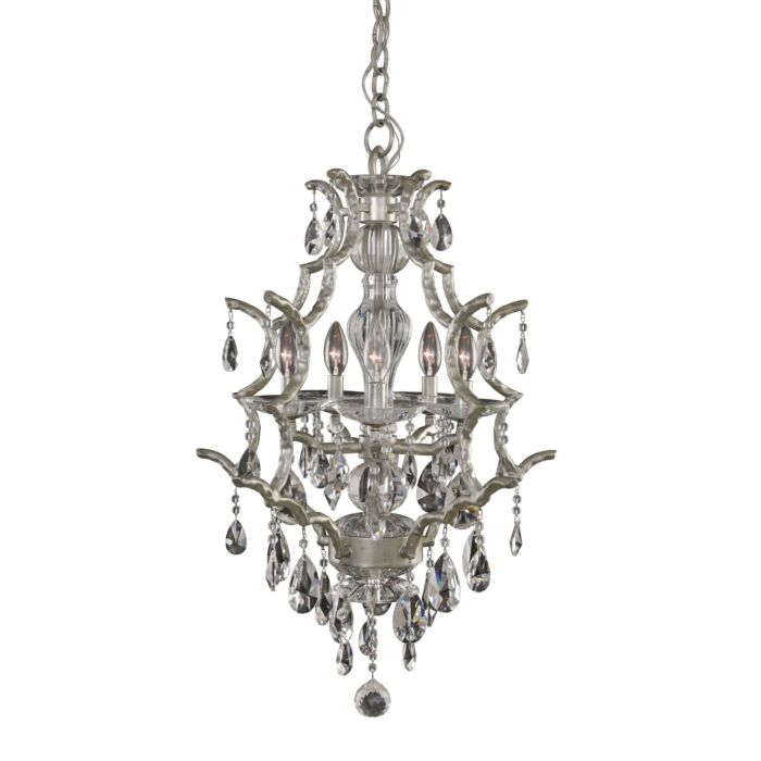 Allegri Shorecrest 5 Light Pendant Light in Sliver Dollar