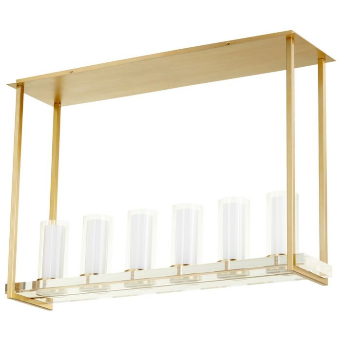 Cyan Design Large 6 Light 43 Inch Pendant Light in Aged Brass