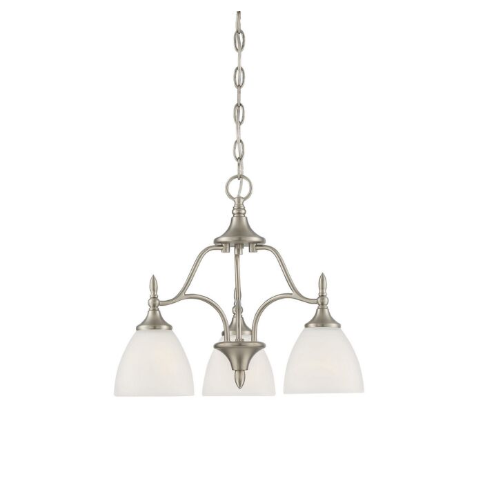 Savoy House Herndon 3 Light Chandelier in Satin Nickel