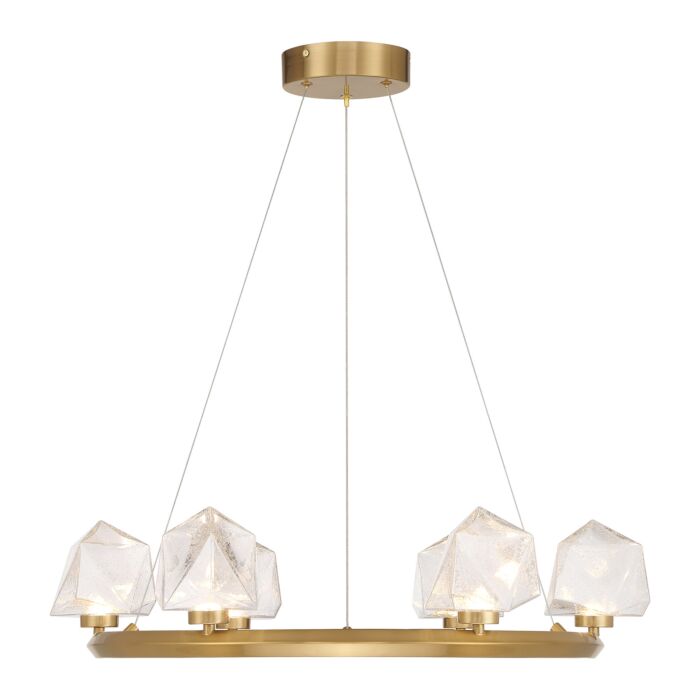 Castello 6-Light Chandelier in Warm Brass