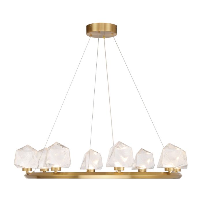 Castello 8-Light Chandelier in Warm Brass