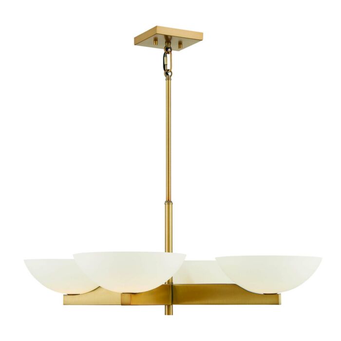 Savoy House Fallon 4 Light Chandelier in Warm Brass