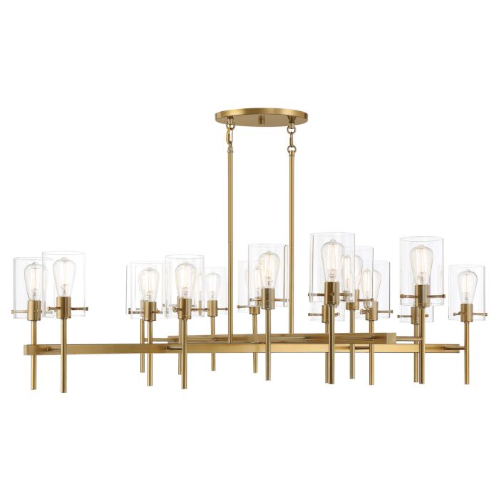 Savoy House Vista 16 Light Chandelier in Burnished Brass