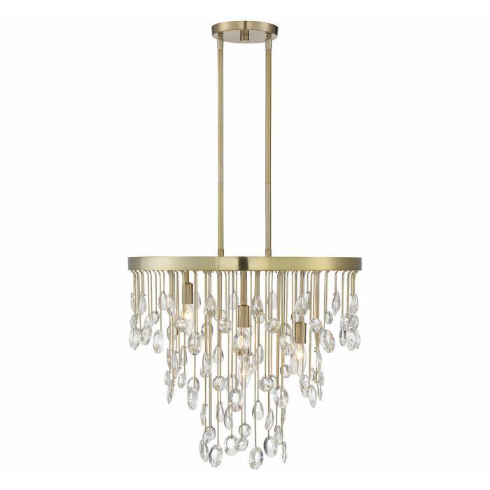 Savoy House Livorno 4 Light Chandelier in Noble Brass